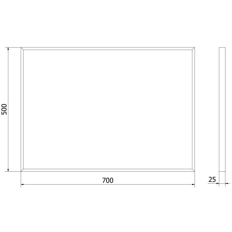 Mexen Loft lustro łazienkowe prostokątne 70 x 50 cm, rama złota szczotkowana - 9852-070-050-000-50