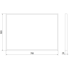 Mexen Loft lustro łazienkowe prostokątne 70 x 50 cm, rama złota - 9852-070-050-000-50
