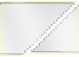 Mexen Loft lustro łazienkowe prostokątne 70 x 50 cm, rama złota - 9852-070-050-000-50