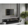 Mexen Loft lustro łazienkowe prostokątne 70 x 50 cm, rama złota - 9852-070-050-000-50