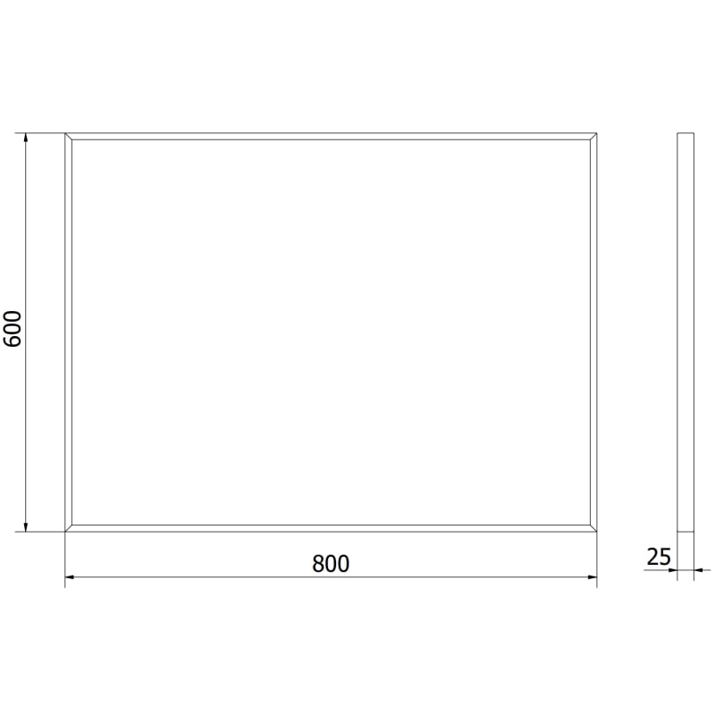 Mexen Loft lustro łazienkowe prostokątne 80 x 60 cm, rama złota - 9852-080-060-000-50