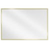 Mexen Loft lustro łazienkowe prostokątne 90 x 60 cm, rama złota szczotkowana - 9852-090-060-000-50