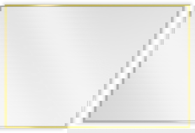 Mexen Loft lustro łazienkowe prostokątne 90 x 60 cm, rama złota - 9852-090-060-000-50