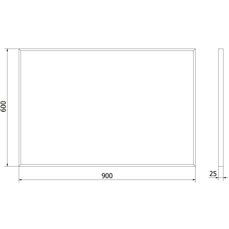 Mexen Loft lustro łazienkowe prostokątne 90 x 60 cm, rama złota - 9852-090-060-000-50