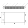 Mexen Flat CF33 grzejnik płytowy 400 x 1600 mm, podłączenie boczne, 2530 W, antracyt - W433F-040-160-66