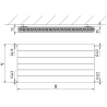 Mexen Line CL21 grzejnik płytowy 600 x 1800 mm, podłączenie boczne, 2177 W, antracyt - W421L-060-180-66