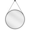 Mexen String lustro łazienkowe okragłe 60 cm, rama czarna - 9854-060-060-000-70
