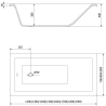 Mexen Cubik wanna prostokątna 180 x 80 cm z obudową, biała - 55031808000X