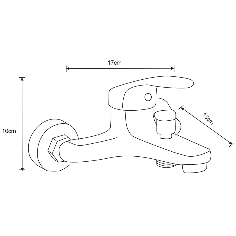 Mexen Erica bateria wannowa, chrom - 746430-00