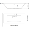 Mexen Cube wanna prostokątna 180 x 80 cm z obudową i parawanem 1-skrzydłowym 80 cm, czarny wzór fix - 550518080X9308007077