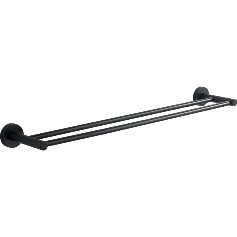 Mexen Remo podwójny wieszak na ręcznik, czarny - 7050725-70