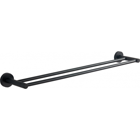 Mexen Remo podwójny wieszak na ręcznik, czarny - 7050725-70