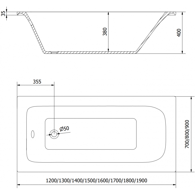 Mexen Vega wanna prostokątna 180 x 80 cm z obudową i parawanem 1-skrzydłowym 90 cm, czarny wzór - 550118080X9509007077