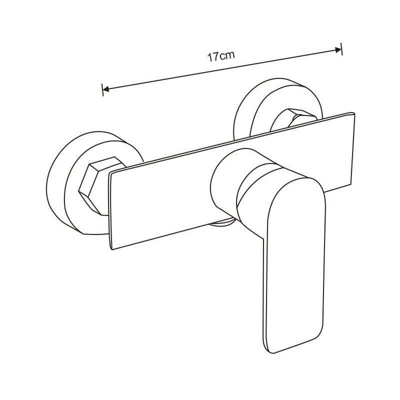 Mexen Alfa bateria prysznicowa, złota - 745740-50