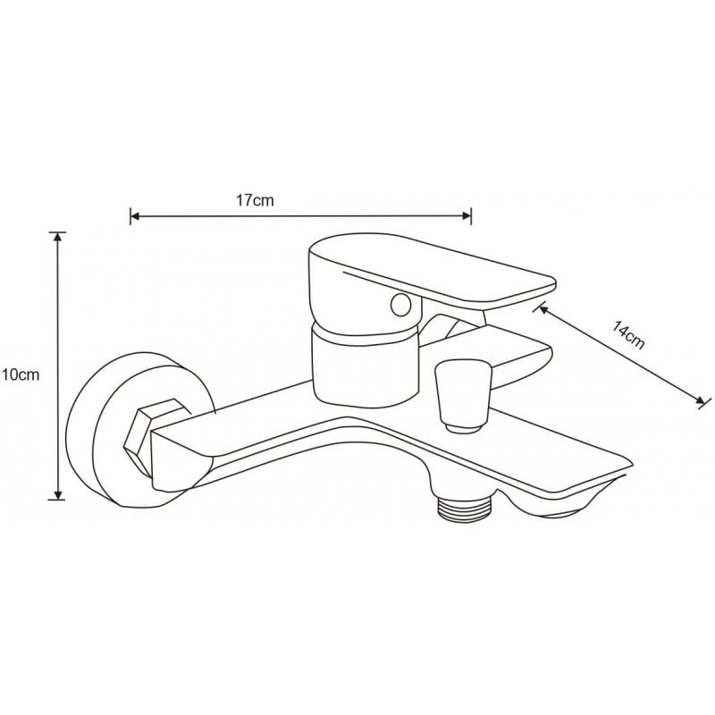 Mexen Alfa bateria wannowa, złota - 745730-50