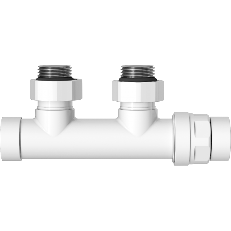 Mexen zawór grzejnikowy kątowy, Duplex, DN50, biały - W907-000-20