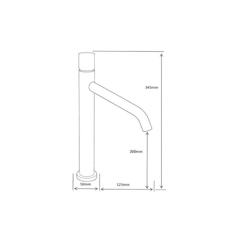 Mexen Rumba One bateria umywalkowa wysoka, chrom - 73511-00