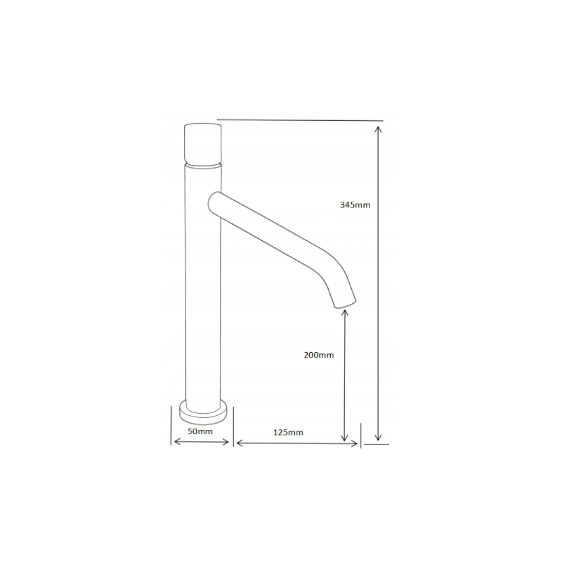 Mexen Rumba One bateria umywalkowa wysoka, czarna/chrom - 73511-77