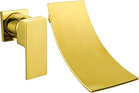 Mexen Celia bateria umywalkowa podtynkowa, złota - 747415-50