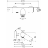 Mexen Kai termostatyczna bateria wannowa, grafit - 77300-66