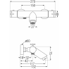 Mexen Kai termostatyczna bateria wannowa, gun gray szczotkowany - 77300-66