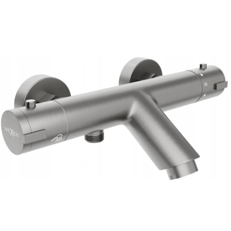 Mexen Kai termostatyczna bateria wannowa, gun gray szczotkowany - 77300-66
