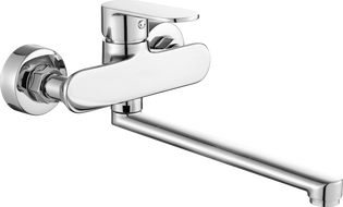 Mexen Milo bateria wannowa długa wylewka, chrom - 71335-00