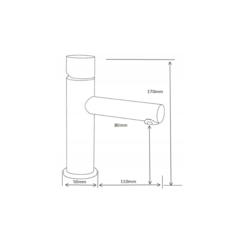 Mexen Elba One bateria umywalkowa, złota - 74101-50