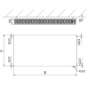 Mexen Flat CVF22 grzejnik płytowy 600 x 2000 mm, podłączenie dolne, 3165 W, czarny - W622F-060-200-70