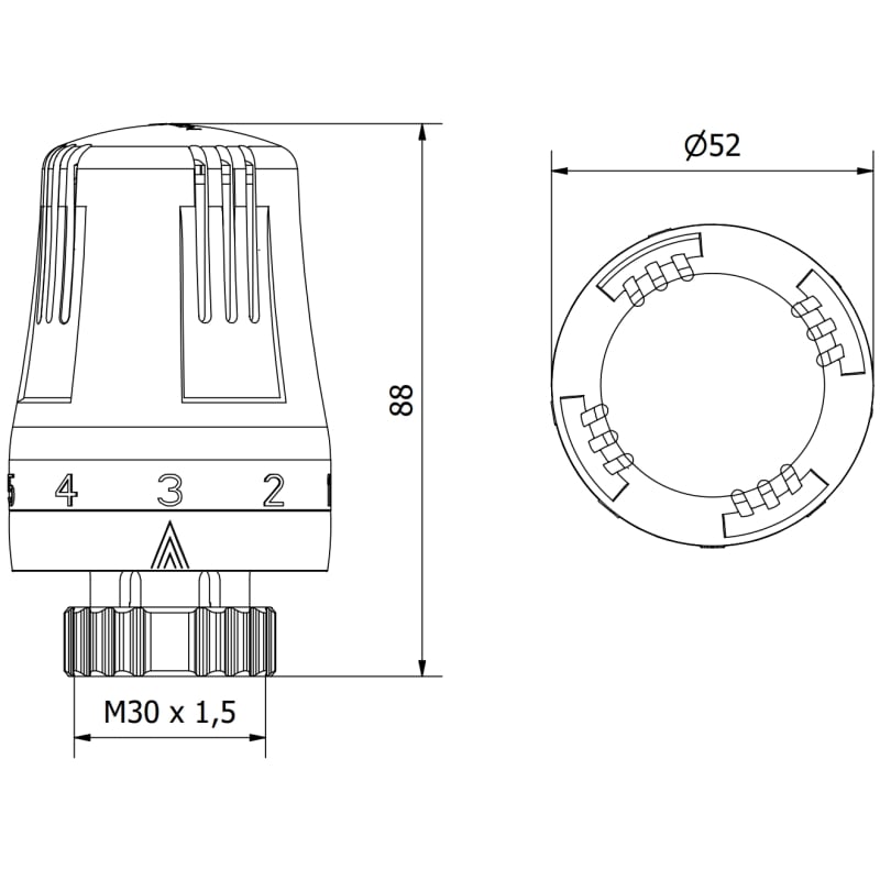 Mexen głowica termostatyczna do grzejnika, biała - W908-001-20