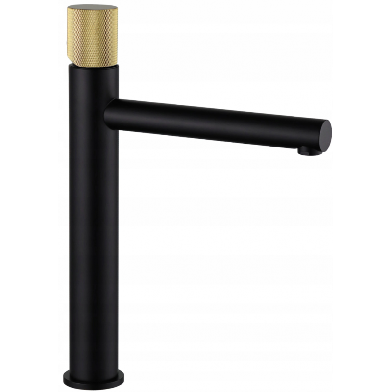 Mexen Elba One bateria umywalkowa wysoka, czarna/złota - 74111-75