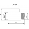 Mexen trójnik do grzałki elektrycznej, biały - W906-000-20