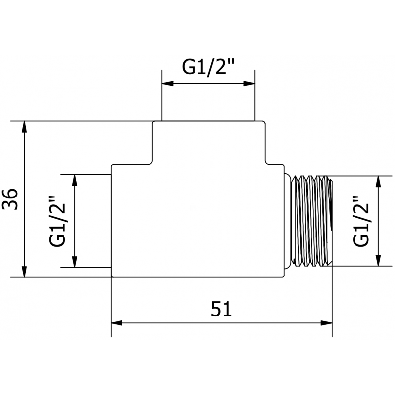 Mexen trójnik do grzałki elektrycznej, złoty - W906-000-50