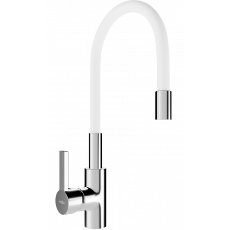 Mexen Flex bateria kuchenna, chrom/biała - 670900-02