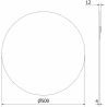 Mexen Alto lustro łazienkowe okragłe 50 cm - 9853-050-050-000-00