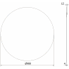 Mexen Alto lustro łazienkowe okragłe 90 cm - 9853-090-090-000-00