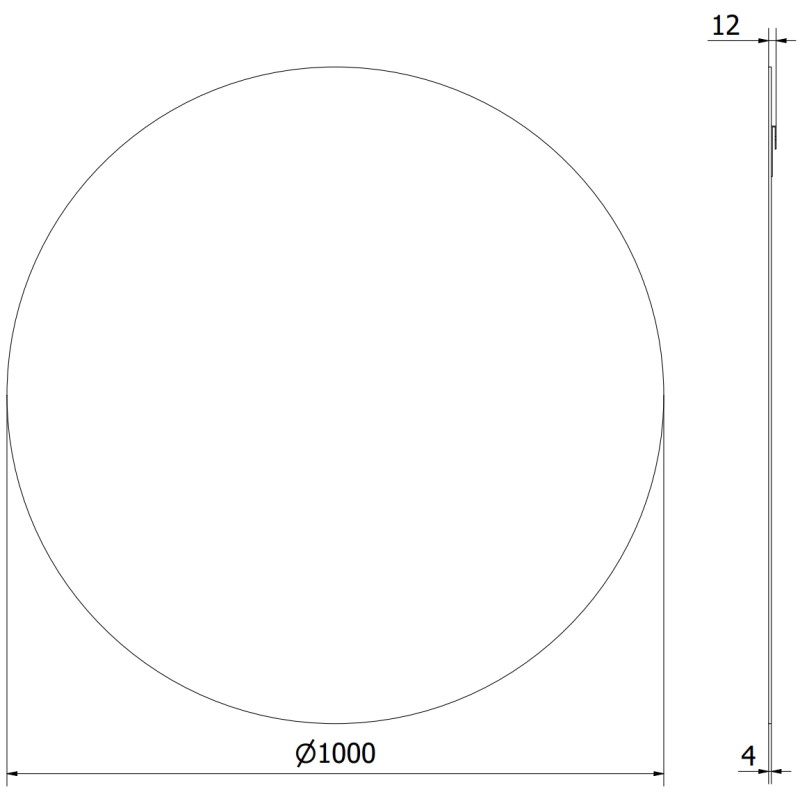 Mexen Alto lustro łazienkowe okragłe 100 cm - 9853-100-100-000-00