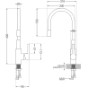 Mexen Flex bateria kuchenna, czarna - 670900-70