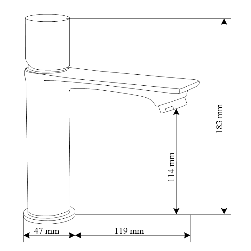 Mexen Royo One bateria umywalkowa, biała/złota - 72201-25