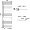 Mexen Neptun grzejnik łazienkowy dekoracyjny 1400 x 500 mm, 420 W, chrom - W101-1400-500-00-01