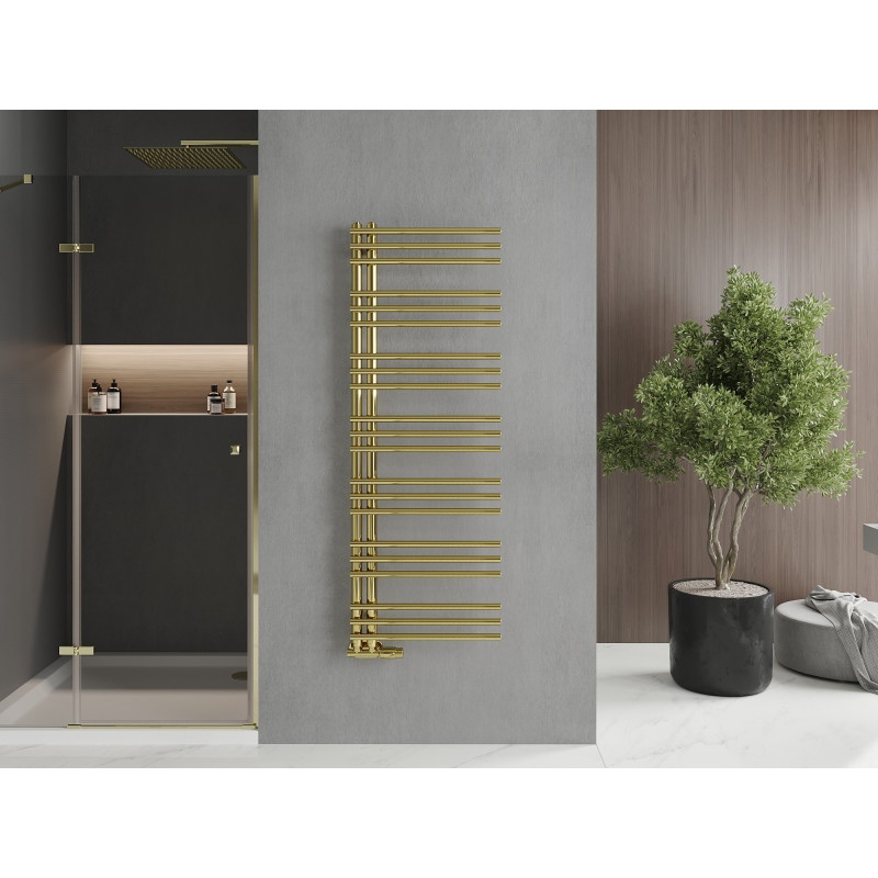 Mexen Neptun grzejnik łazienkowy dekoracyjny 1400 x 500 mm, 420 W, złoty - W101-1400-500-00-50