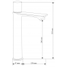 Mexen Royo One bateria umywalkowa wysoka, grafit - 72211-66