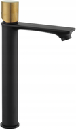 Mexen Royo One bateria umywalkowa wysoka, czarna/złota - 72211-75