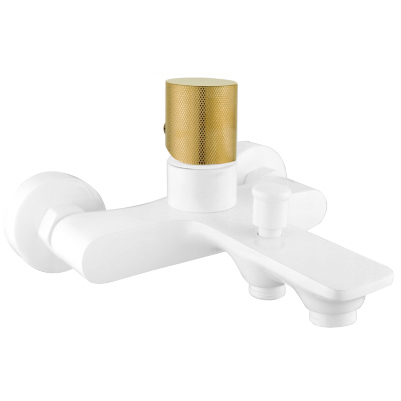 Mexen Royo One bateria wannowa, biała/złota - 72231-25