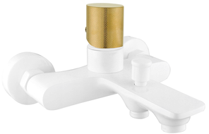 Mexen Royo One bateria wannowa, biała/złota - 72231-25