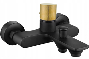 Mexen Royo One bateria wannowa, czarna/złota - 72230-75