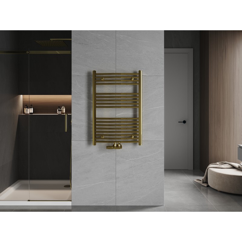 Mexen Ares grzejnik łazienkowy 900 x 600 mm, 342 W, złoty - W102-0900-600-00-50