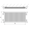 Mexen C21 grzejnik płytowy 600 x 700 mm, podłączenie boczne, 897 W, czarny - W421-060-070-70