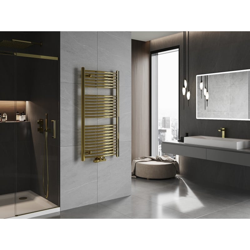 Mexen Ares grzejnik łazienkowy 1200 x 600 mm, 490 W, złoty - W102-1200-600-00-50