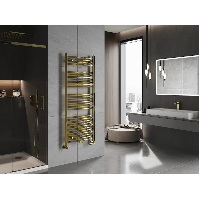 Mexen Ares grzejnik łazienkowy 1500 x 600 mm, 579 W, złoty - W102-1500-600-00-50